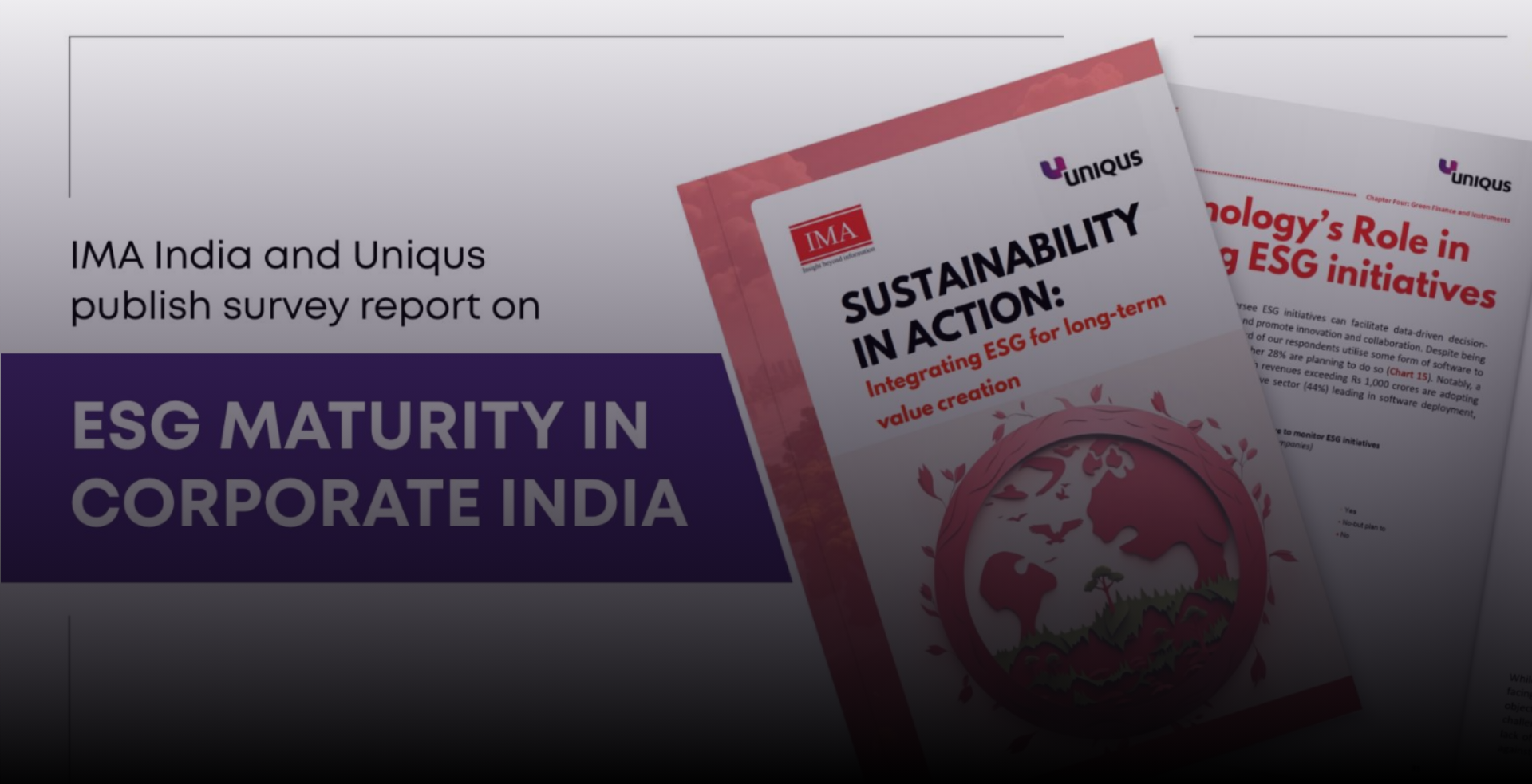 IMA India and Uniqus publish survey reports on ESG Maturity in Corporate India